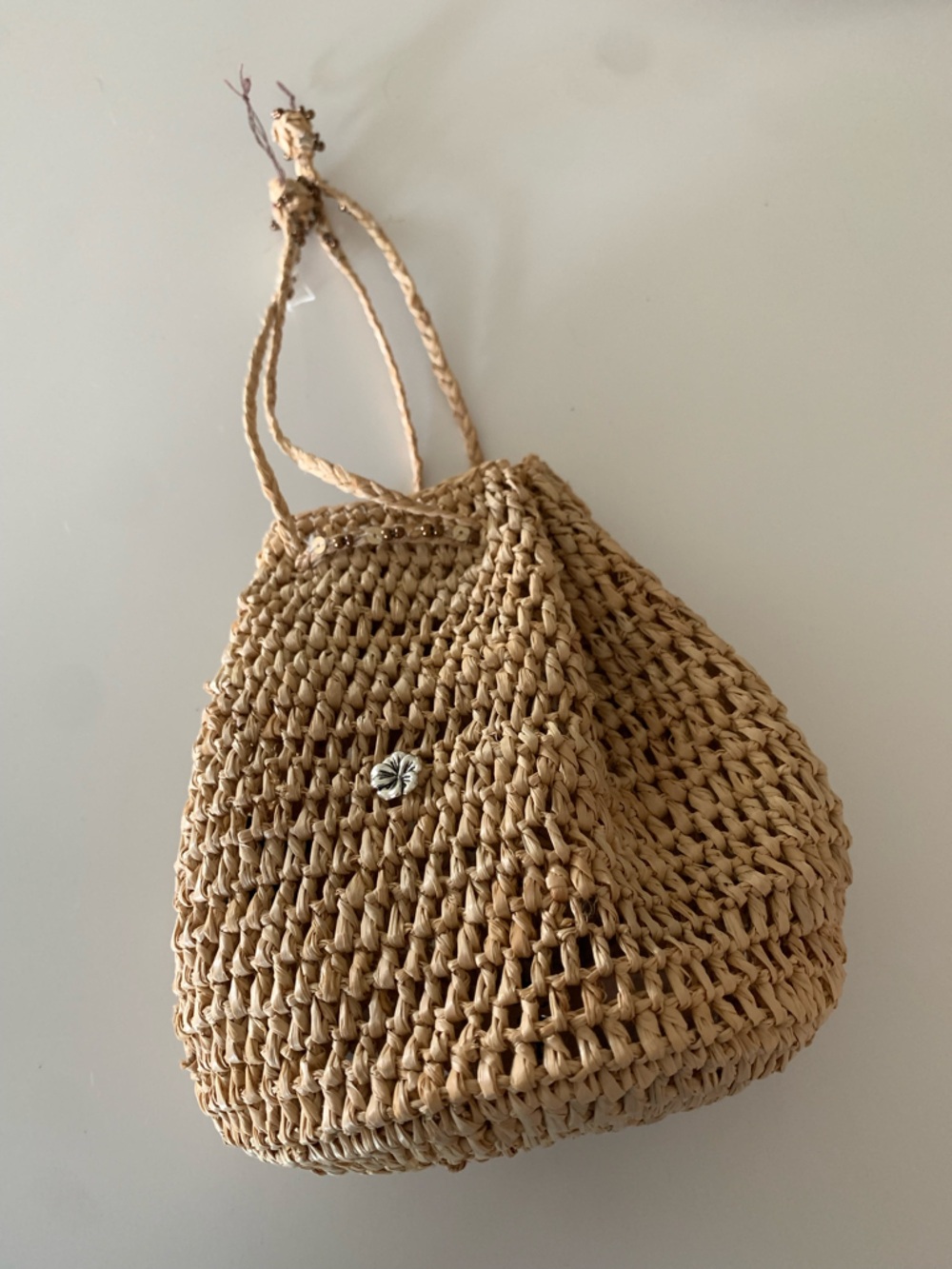 Flora Bella Woven Straw Tote Bag in Natural Tan